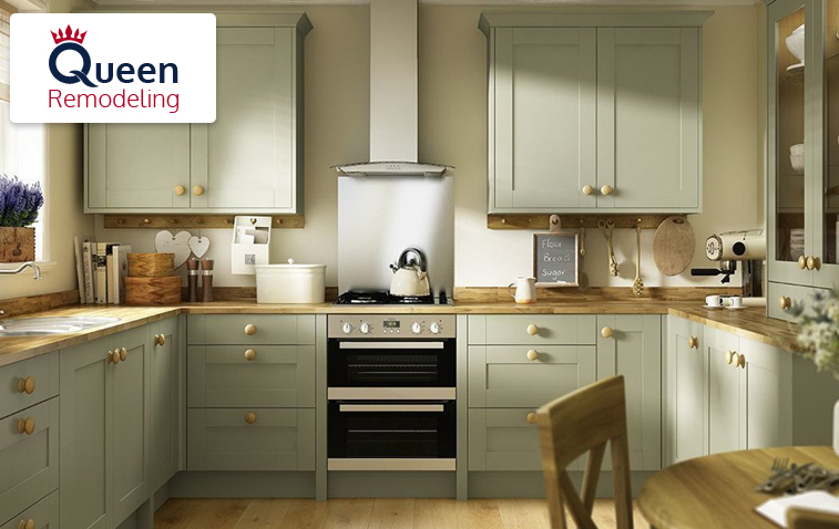 Green Neo Classic Kitchen